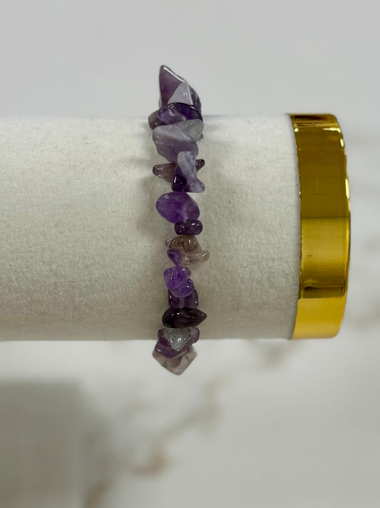 Lavender Stretch Stone Bracelet