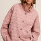 Soft Quilted Fall Winter Jacket / Blush