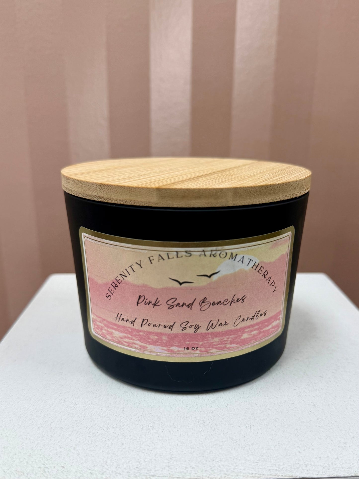 Serenity Falls Pink Sand Beaches 16oz Candle
