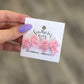 Pink Velvet Bow Studs