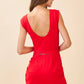 Red Motion Knit Athleisure Dress
