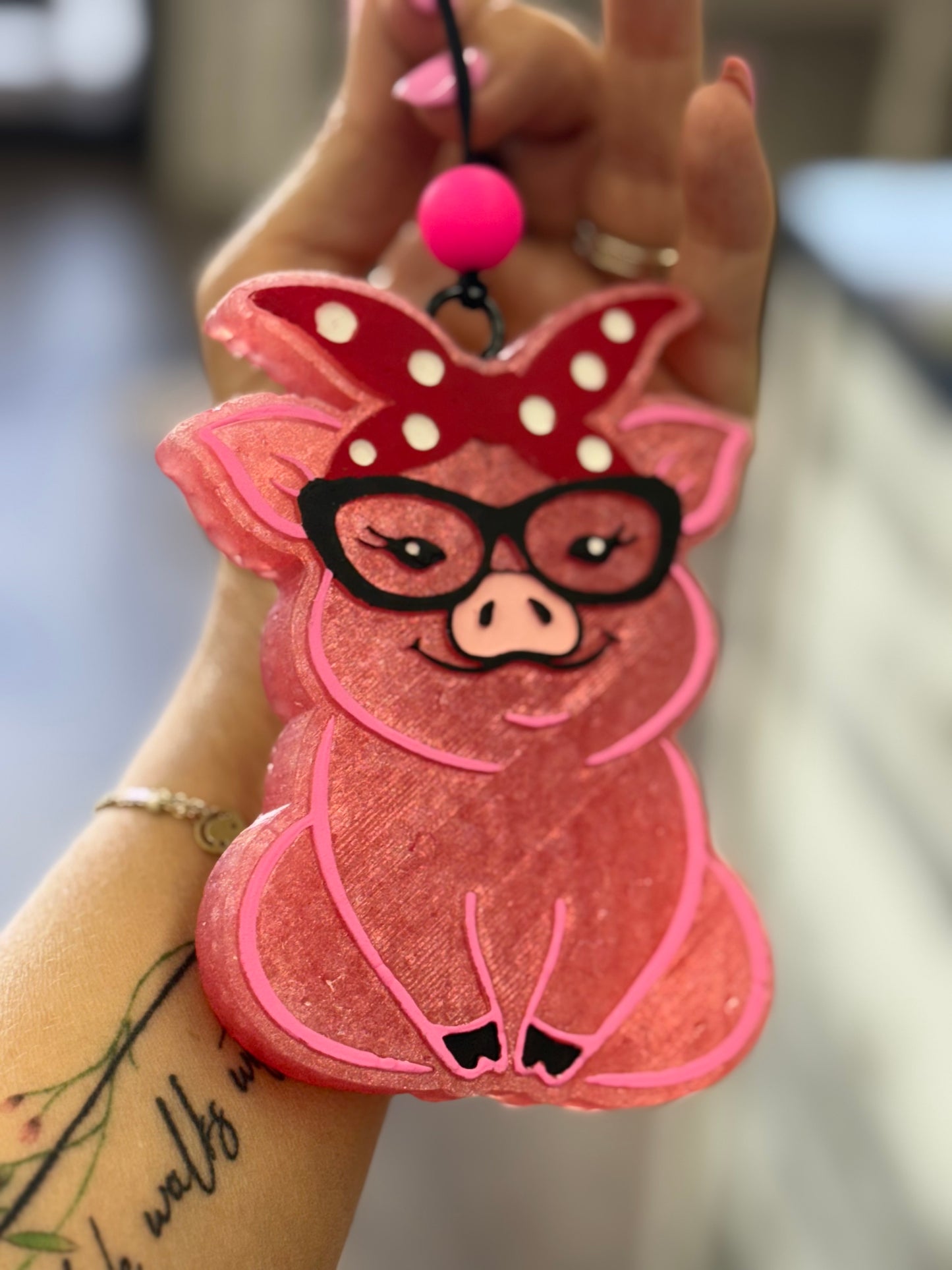 Piggy Car Freshie-Fancy Pants