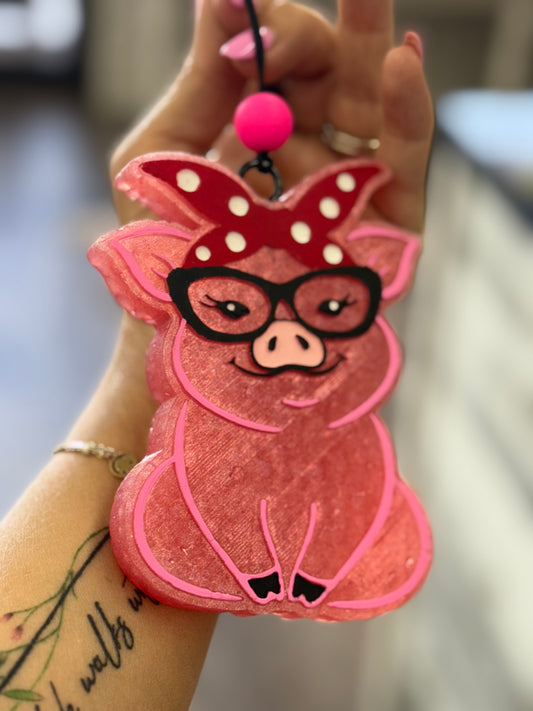 Piggy Car Freshie-Fancy Pants
