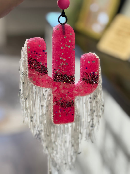 Cactus Fringe Car Freshie-Summer Block Party