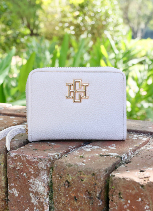 Cream Nadine Zippered Wallet