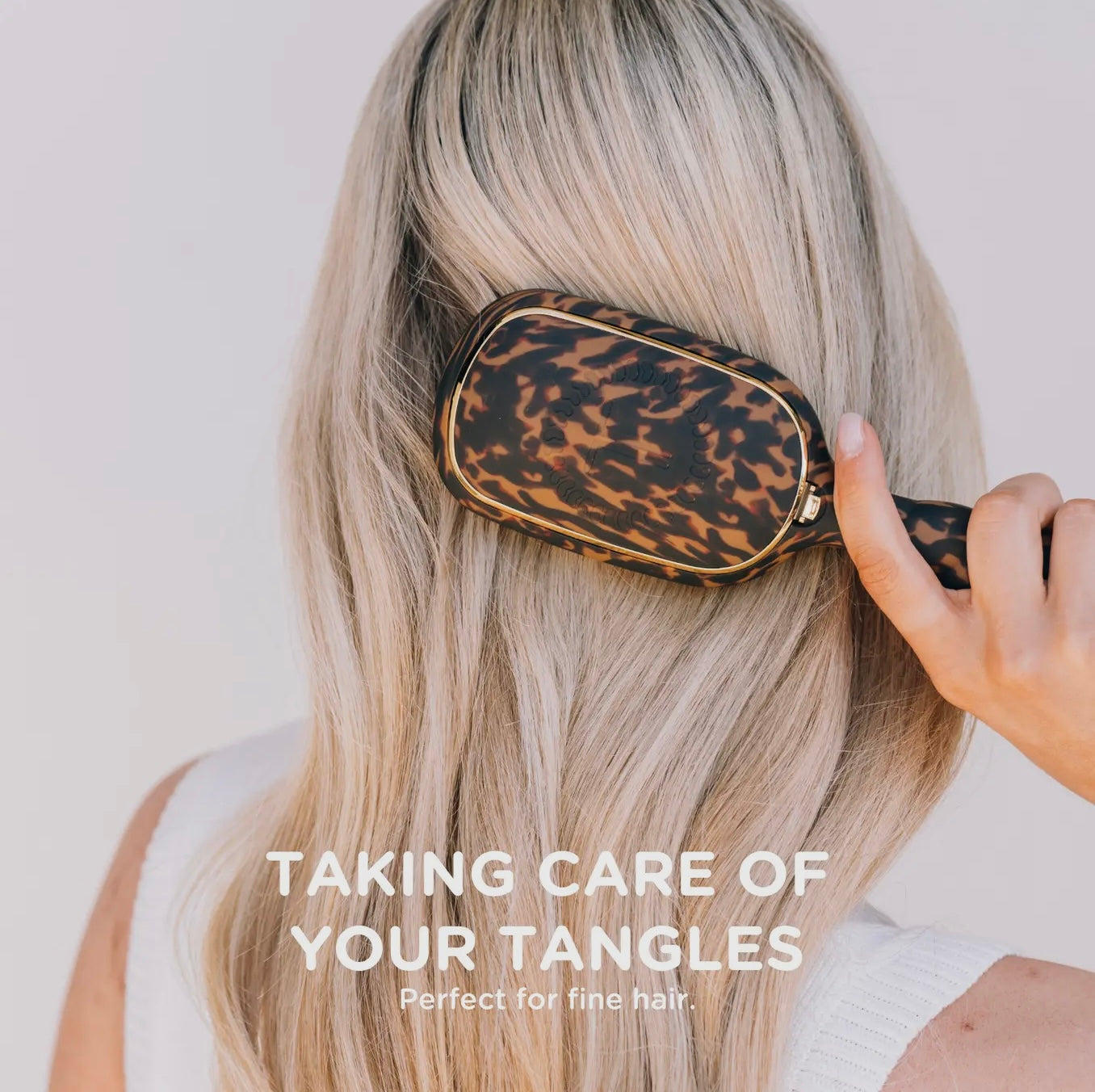 TELETIES Tortoise Detangler Hair Brush for Fine Hair