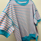Pink Stripe Oversized Top