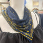 Hart Designs Navy & Gold Bandana Scarf