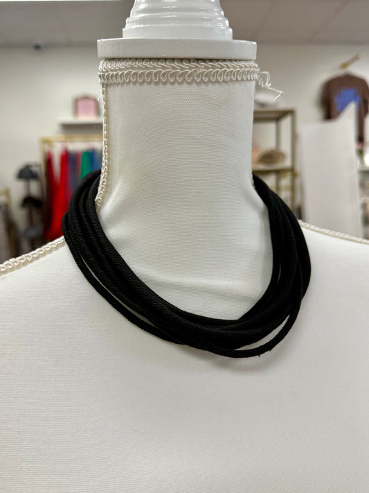 Black Rope Strand Necklace