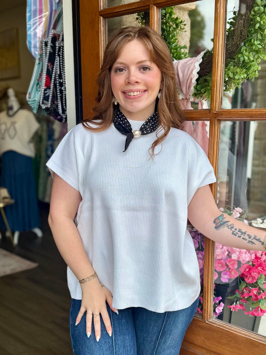 Ivory Mock Neck Sweater Top
