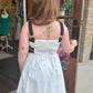 White Cut Out Fit & Flare Mini Dress