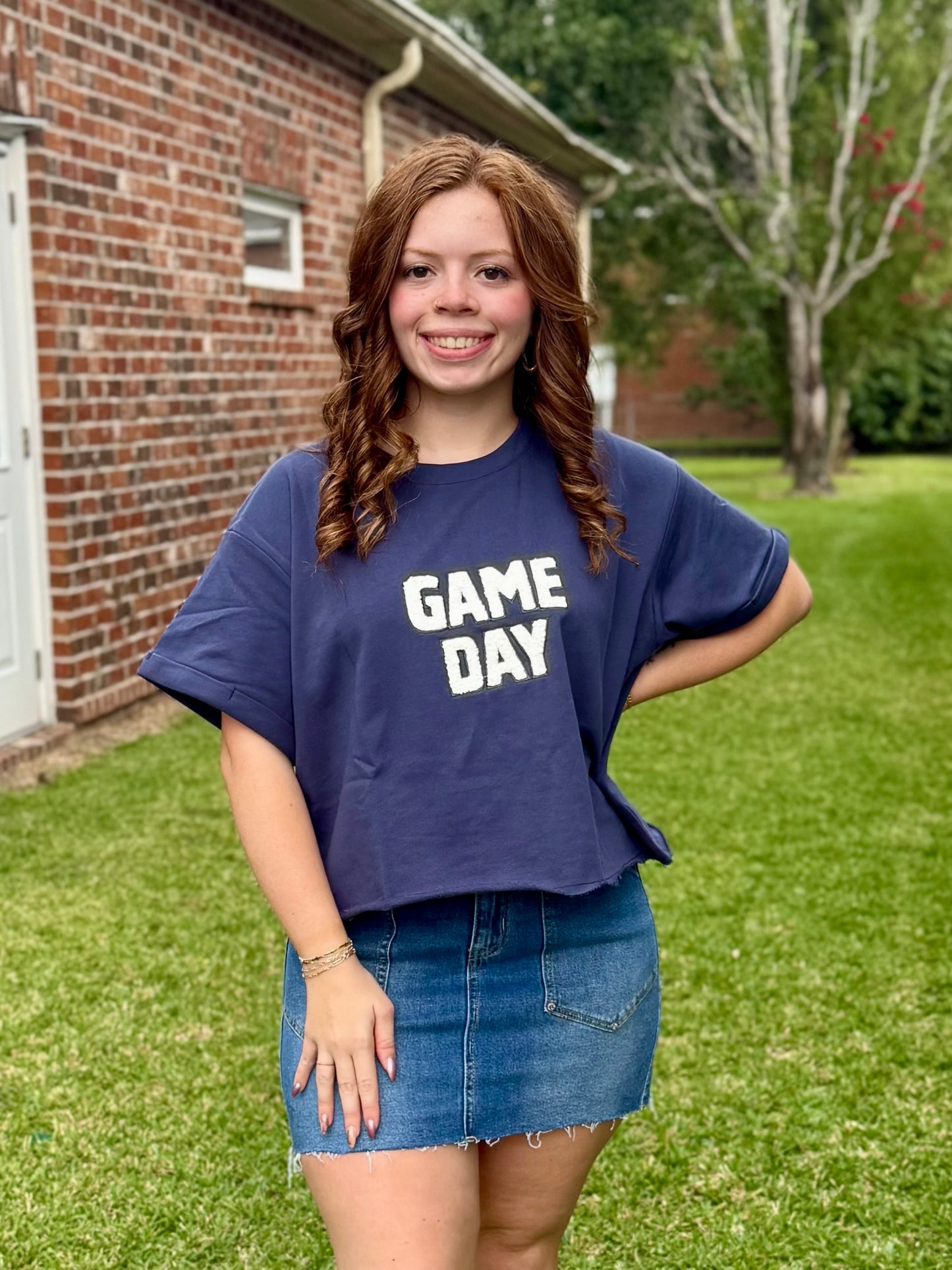 Raw Hem Denim Mini Skirt