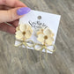 Cream Flower Bow Dangles