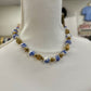 Hart Designs Blue Floral & Gold Bead Necklace