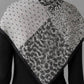 Black Paisley Print Square Scarf