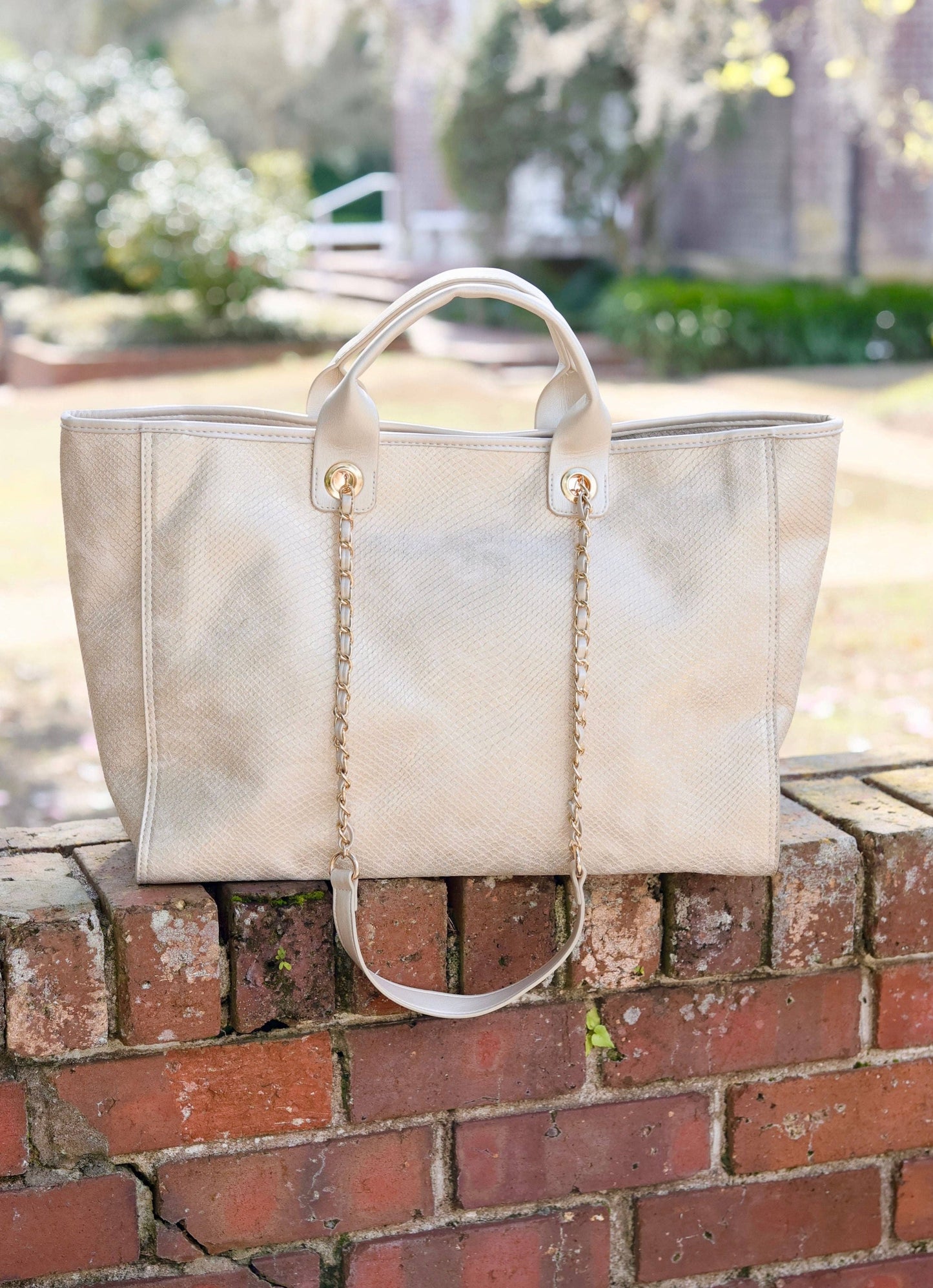 Shimmer Champagne Melissa Tote Bag