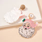 Pink Santa Claus Dangling Earrings