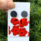 Brick Floral Harlow Acrylic Earrings