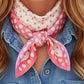 Pink Polka Dot Bandana Scarf