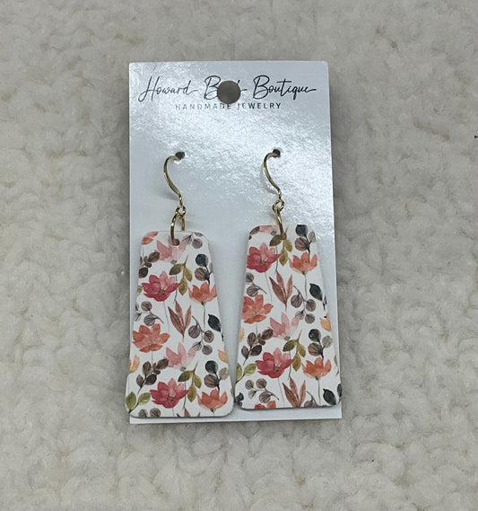 Fall Floral Drop Earrings