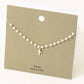 Pearl Beaded Necklace With Gold Cross Pendant