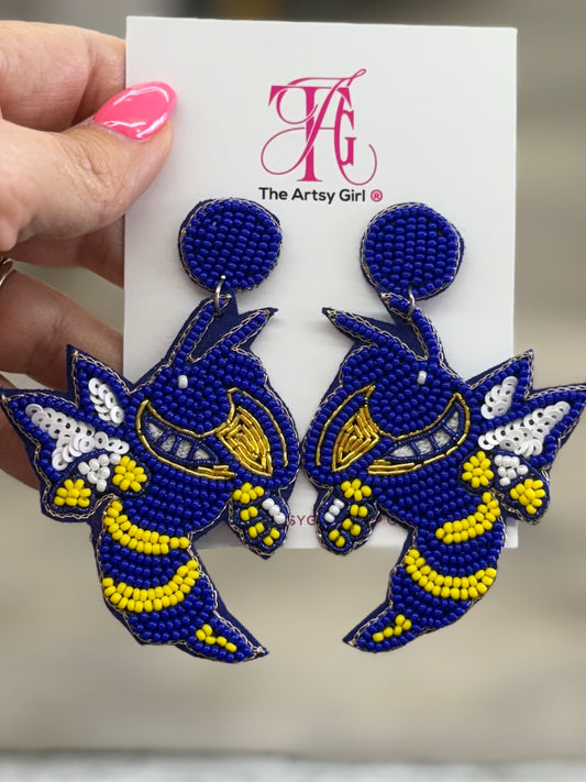 Artsy Girl Large Bead Jacket Earrings
