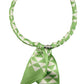 Green Geometric Print Scarf Necklace