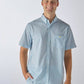 SS Blue Stripe Button Up Top