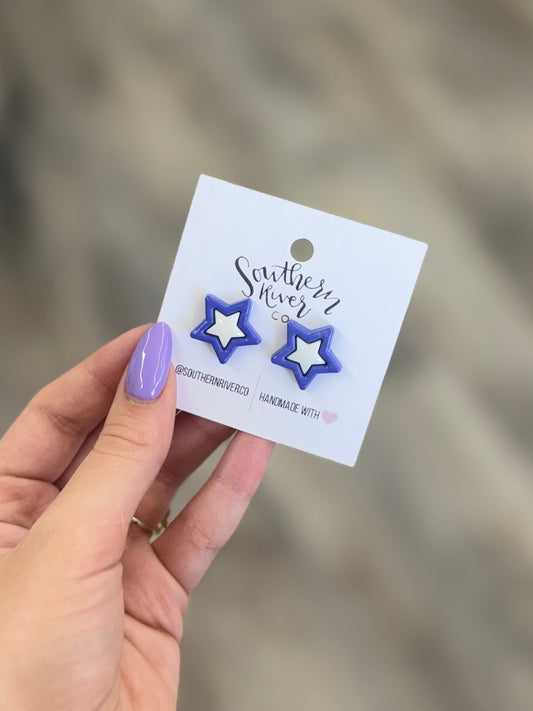 Blue Star Studs