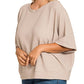 Plus Cocoa Double Knit Banded Top