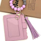 Lavender Beaded Bracelet Keychain Wallet