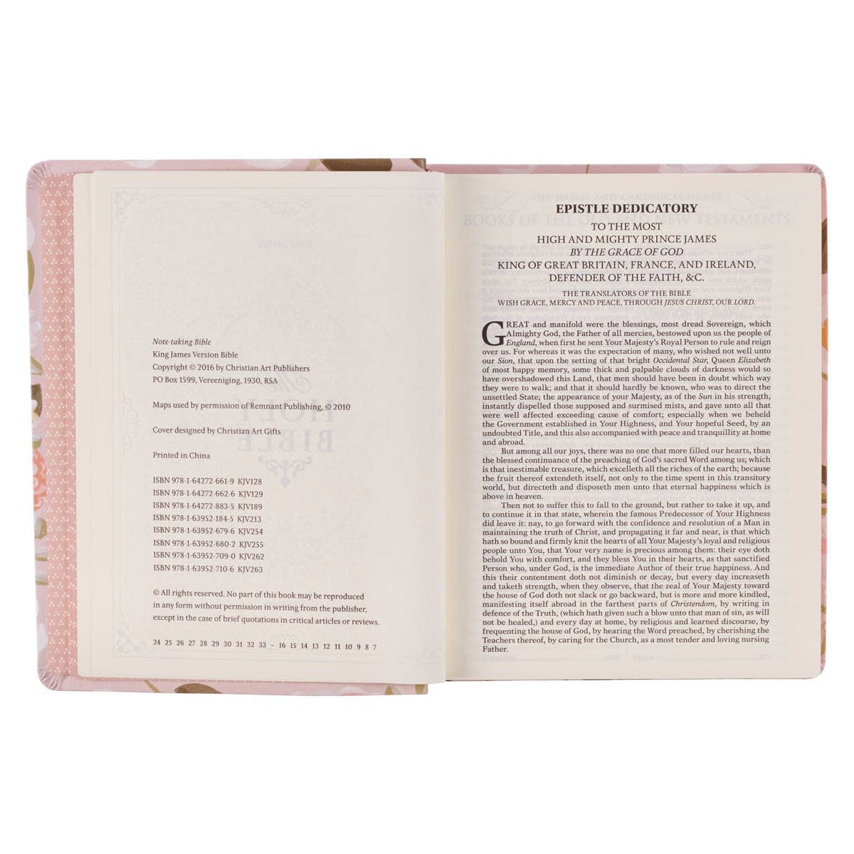 KJV Notetaking Bible Faux Leather Strength&Dignity Prov 31:25