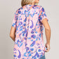 Plus Lavender Bright Abstract Print Top