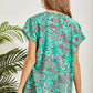 Emerald Plus Size Beautiful Paisley Inspired Babydoll Top