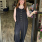 Black Textured Jumpsuit