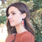 Brick Floral Harlow Acrylic Earrings