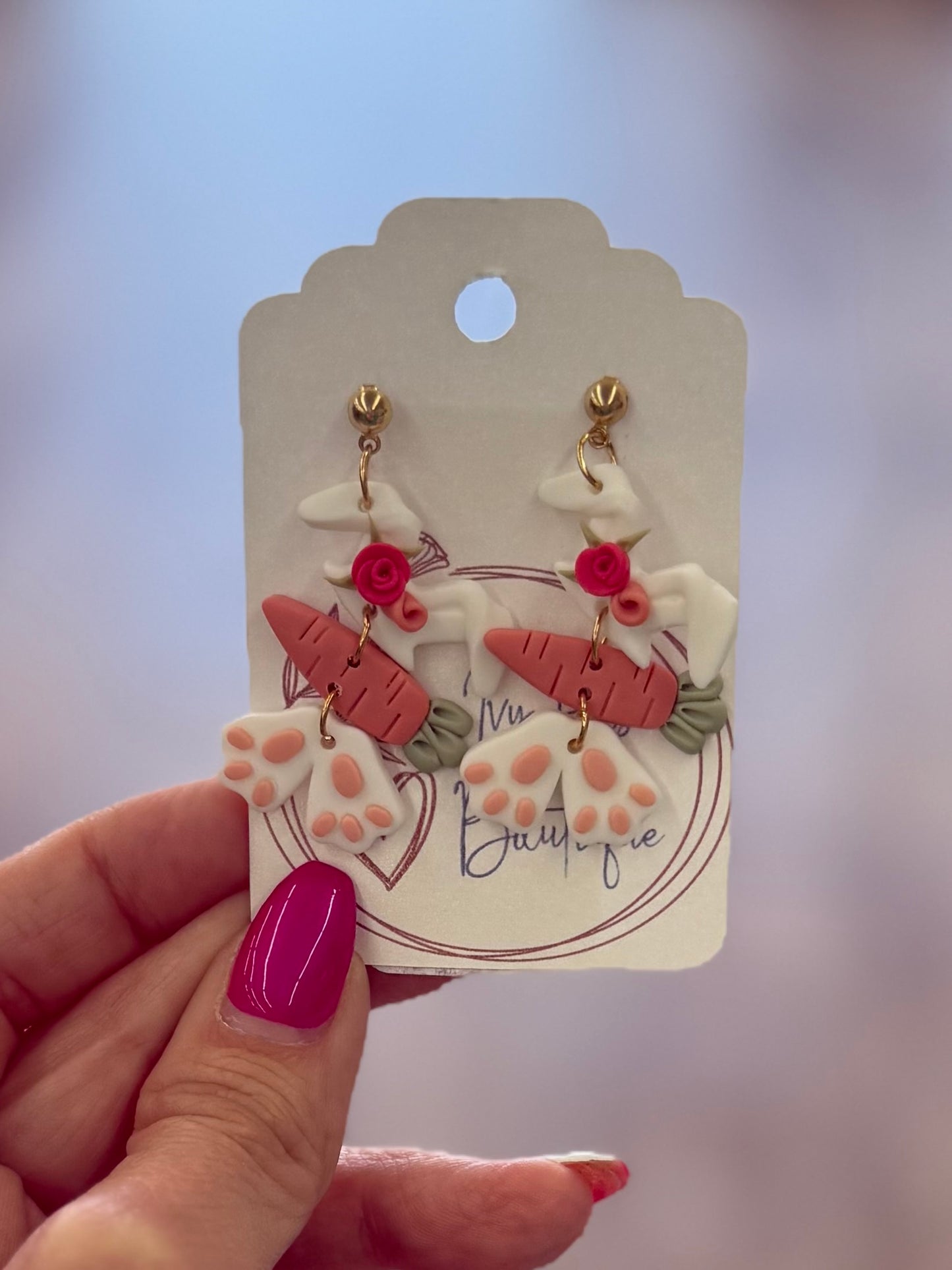 Bunny Dangle Earrings (Gold)