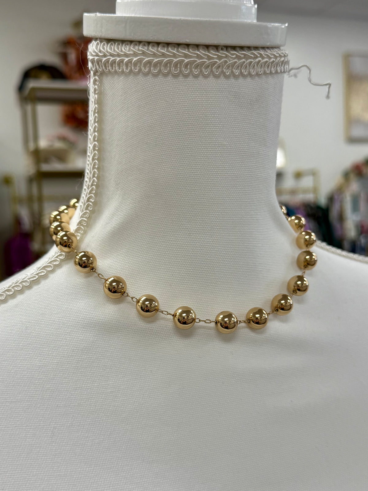 Gold Beaded Necklace