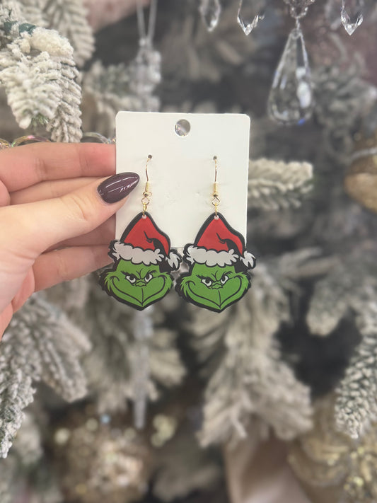 Grinch Dangle Earrings