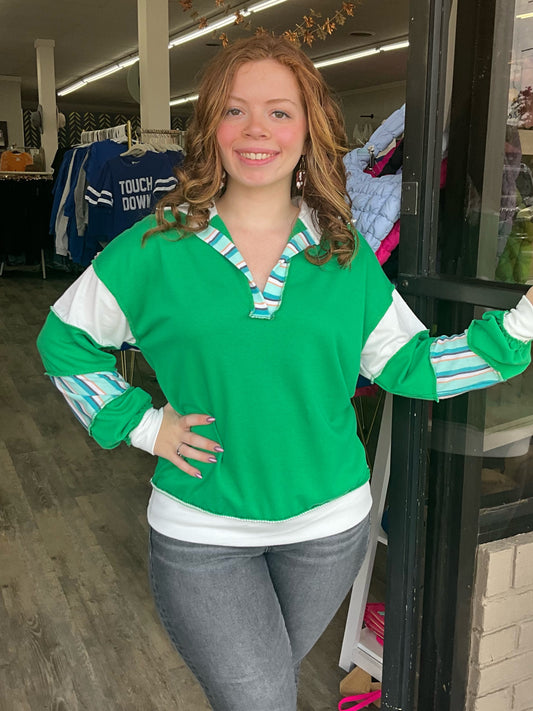 Green Coastal Chic Long Sleeve