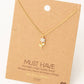 Gold & Blue Rhinestone Flower Charm Necklace