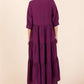 Plus Magenta Tiered Maxi Dress