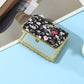 Black Floral Double Sided Folding Mini Mirror