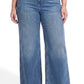 Plus High Rise Wide Leg Jeans w/ Rhinestones