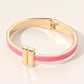 Fuchsia Metal Bar Hinged Bangle Bracelet
