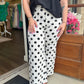 Ivory Polka Dot Flow Leg Pants