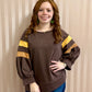 Brown Raglan Sleeve Top