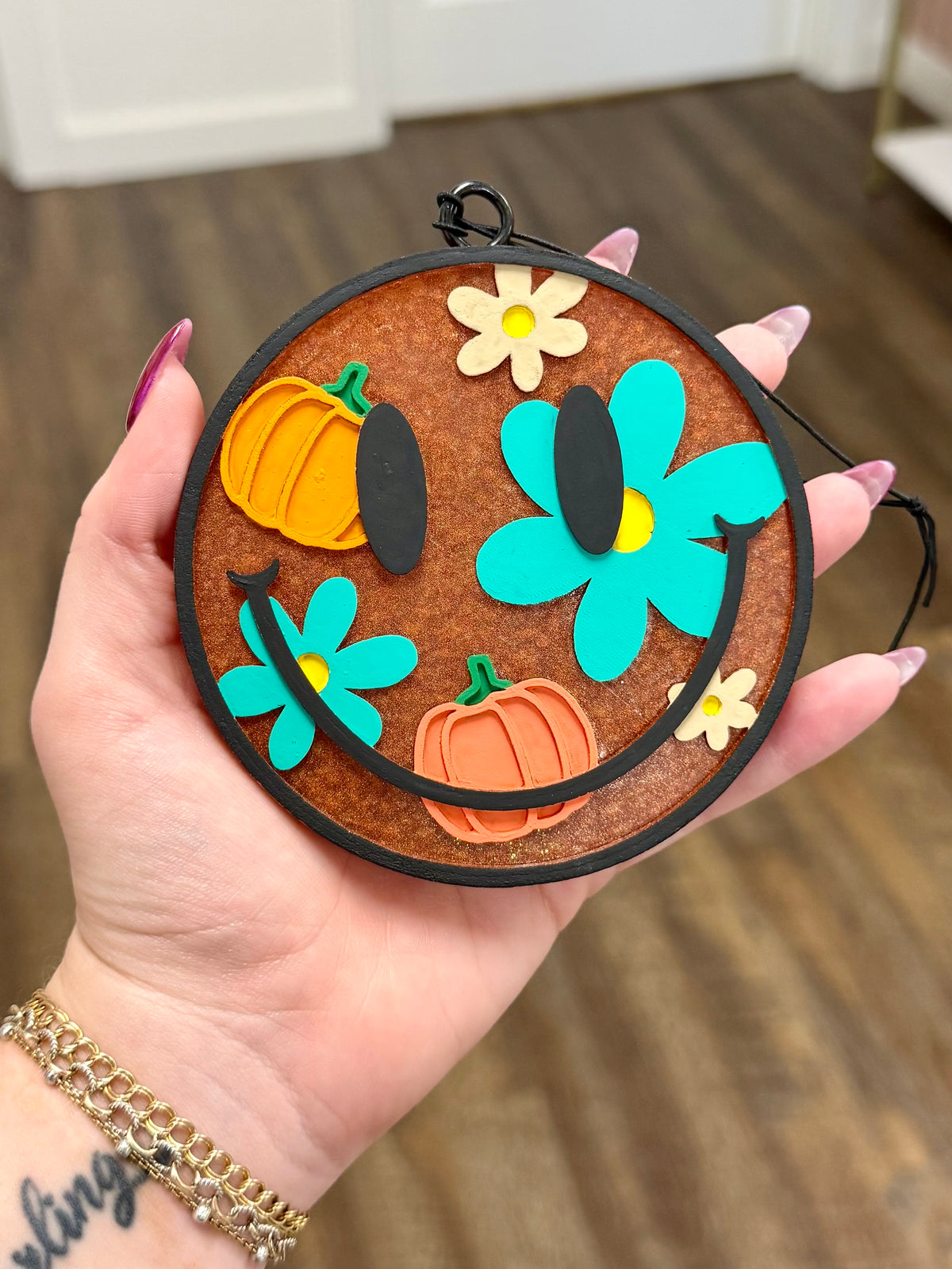 Fall Smiley Face Car Freshie - Sweater Weather