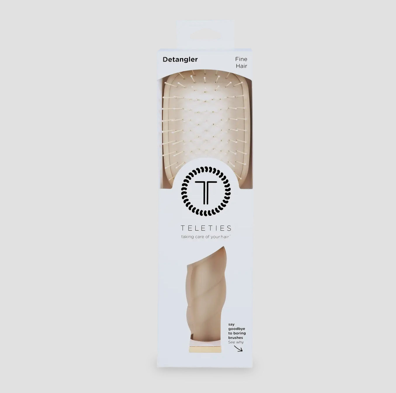 TELETIES Tan Detangler Hair Brush for Fine Hair