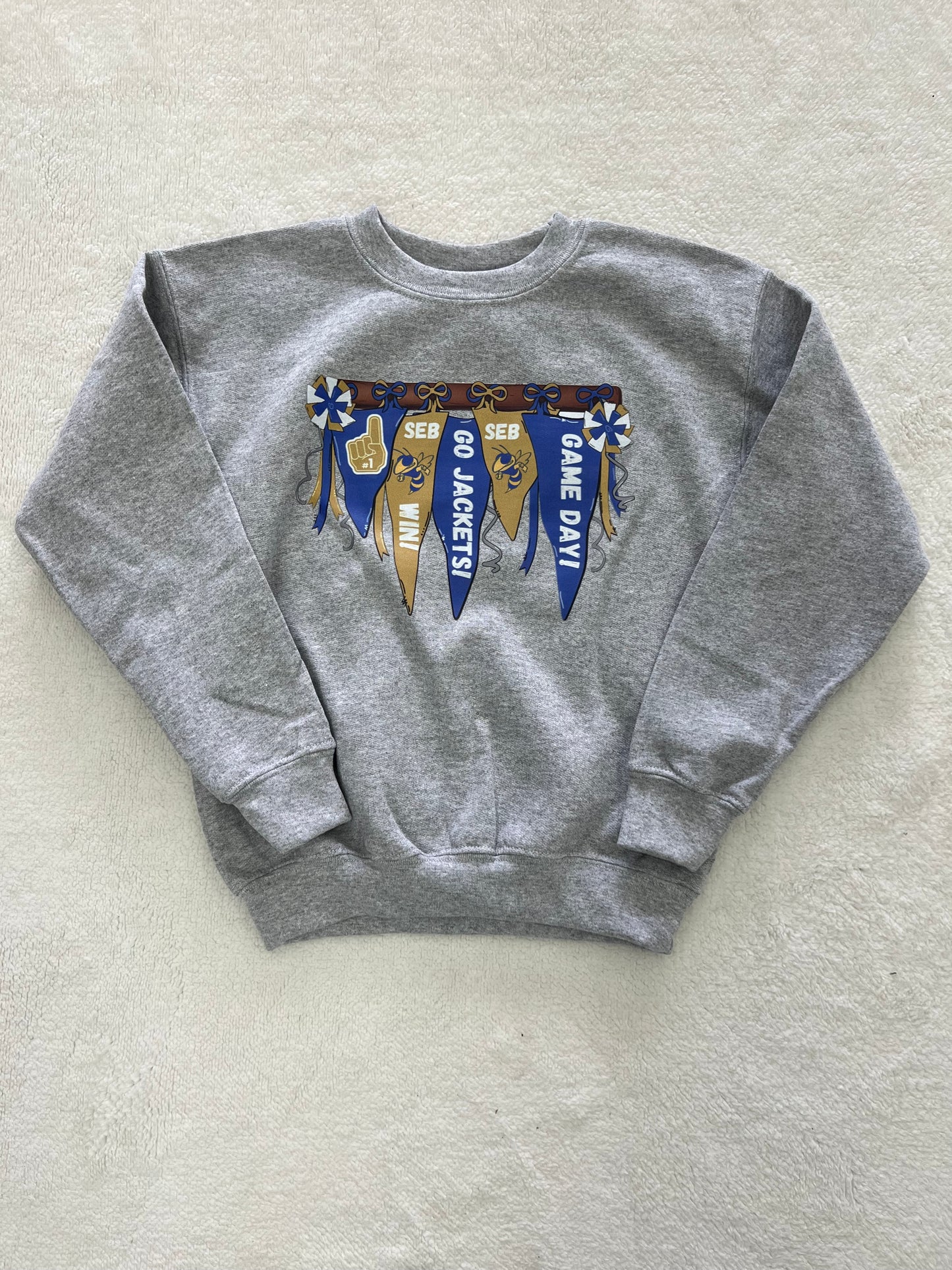 Girls Youth SEB Pennant Crewneck